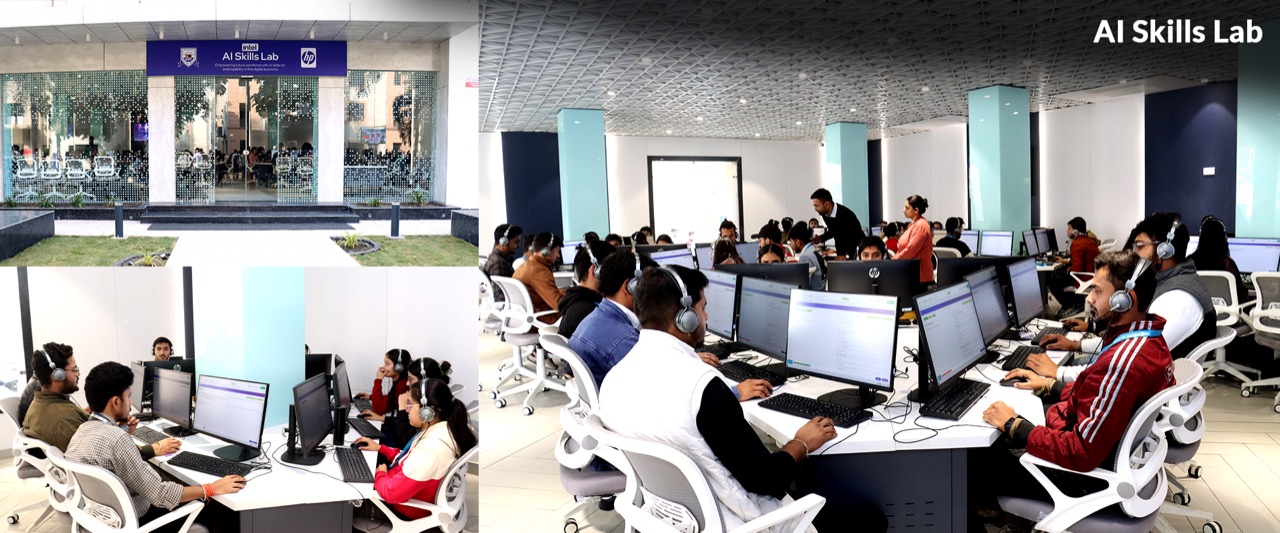 Students working in the AI Skills Lab
